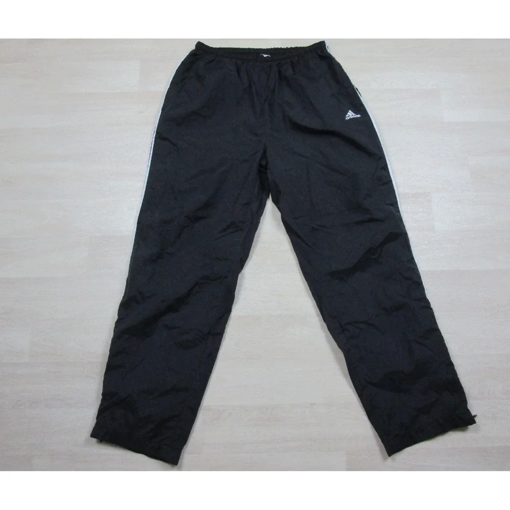 Vintage Y2K Adidas Wind Pants Men's (L) Athletic Warmup Ankle Zip #174959